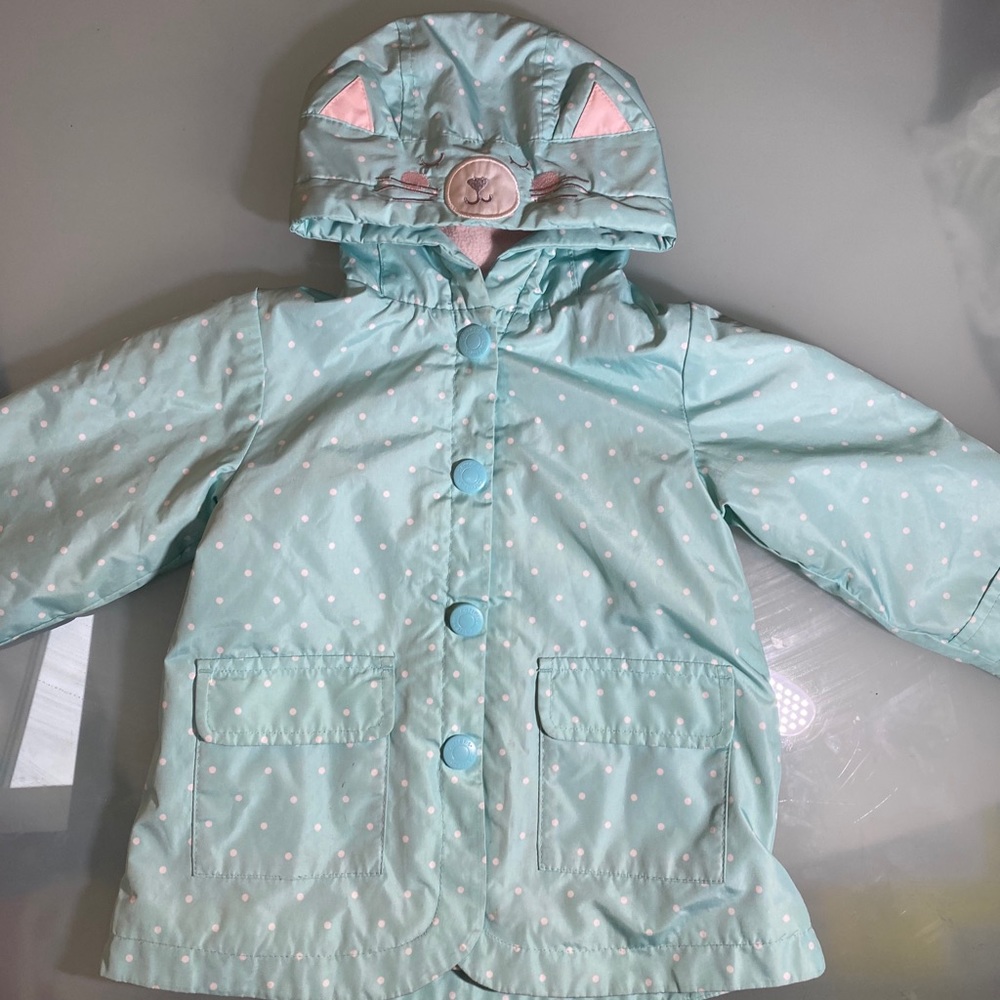 Carter’s fleece lined cat rain jacket